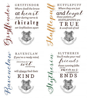 Harry Potter Sorting Hat Quotes Collection - 8.5 x 11 Prints