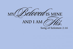 Song of Solomon 2:16 ,Bedroom wall decal, Bible verse decal, Marriage ...