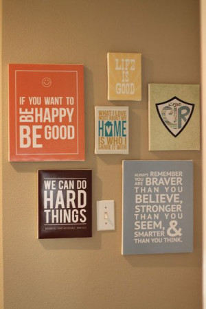DIY quote canvas wall art with links to free and pay printables