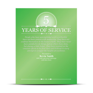 Years of Service Vivid Award Plaque