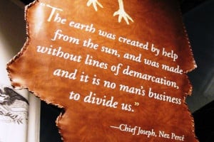 Chief Joseph Quote at the National Trails Interpretive Center in ...