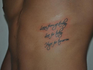 tattoo-quotes-learn form yesterday