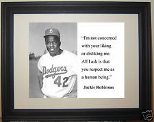 JACKIE ROBINSON ~ 8x10 Color Pro Quote Photo Picture ~ Framed 9x11 ...