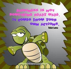Quotes Famous Sayings Images On Happiness Along With Turtle Cartoon ...