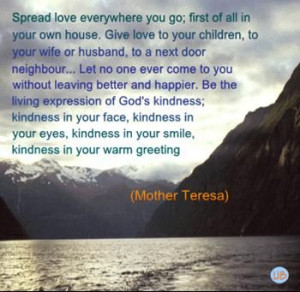 mother teresa quotes spread love everywhere you go - Google Search