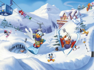 Disney Donald and Friends Skiing