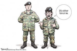 ... either a gay soldier or a bigoted one....I'd say goodbye to the bigot
