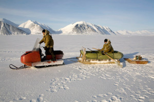 RC.1003-11: Yupik Eskimo hunters travelling to the floe edge by ...