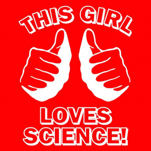 THIS GIRL loves SCIENCE tshirt geek nerd dork by foultshirts, $12.00
