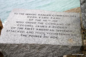 Inscription on the Ranger Dagger Memorial, Pointe du Hoc)