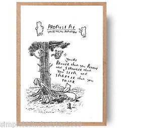 ... christopher robin and friends hand drawn art (not print!) with quote