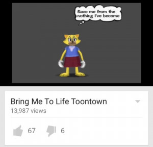 Evanescence bring me to life 10k notes who made this toontown Wake Me ...