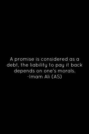 promise is considered as a debt, the liability to pay it back ...