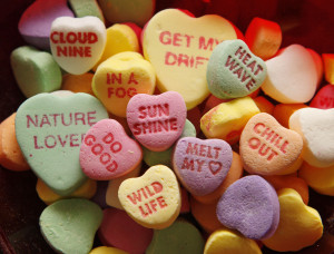 Valentine Candy Heart Sayings Necco's heart candies produced