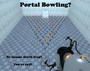 Portal Bowling by VampArtemis