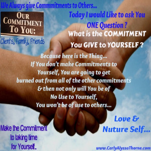 Make a Commitment to Yourself