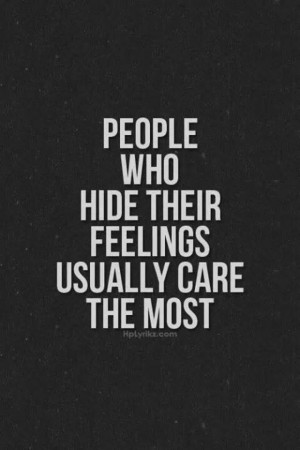 Hiding your feelings