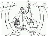 Home Coloring Pages Moses Parts The Red Sea