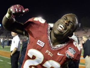 Telvin Smith (22) celebrates after the 2014 BCS National Championship ...