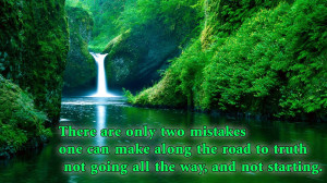 There Are Only Two Mistakes One Can Make Along The Road To Truth Not ...