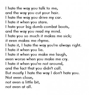 hate you poems and quotes