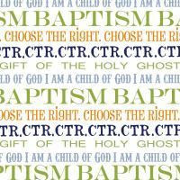 FREE Digital Scrapbook Paper - LDS Boy Baptism Subway Art