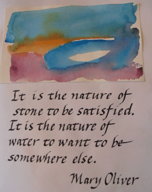 and inside with one of her favorite mary oliver quotes
