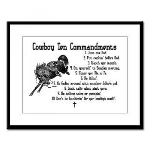 Cowwboy Ten Commandments