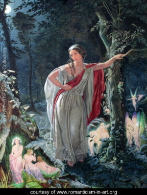 Midsummer Night's Dream: Hermia Surrounded by Puck and the Fairies ...