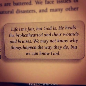 Life isnt Fair but God is ., Inspiring bible verse where the holy ...