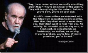 George Carlin, on 