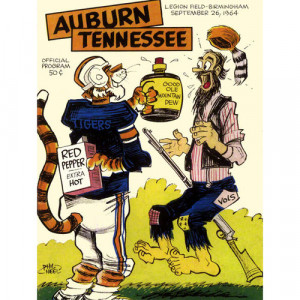 NCAA - 1964 Auburn Tigers vs. Tennessee Volunteers 36 x 48 Canvas ...