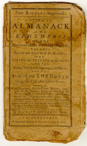 poor richard s almanack the first edition of poor richard s almanack ...
