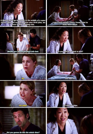 Derek and Meredith Quotes | ... Meredith: No. Cristina: She says no ...