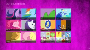 My Little Pony Soundboard for Windows 8 - The main window of the ...