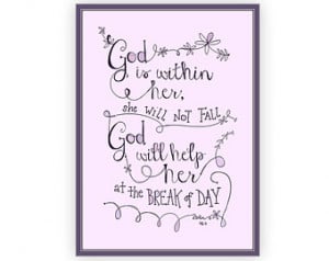 Christian Teen Girl Quotes Psalm 46:5 religious quote,