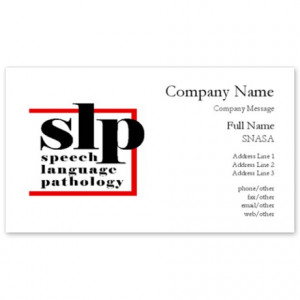 Speech And Language Therapy Business Card Template
