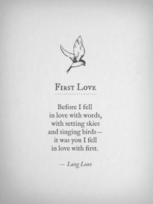 First Love by Lang Leav