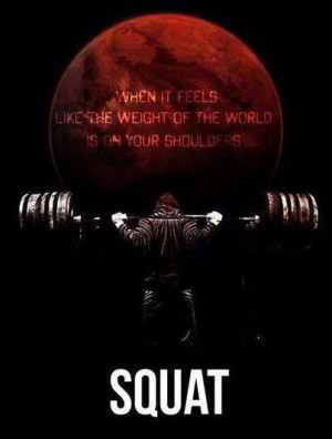 ... like the weight of the world is on your shoulders SQUAT!- Athlean x