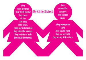 Shape poem about sisters