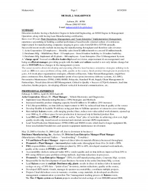 Lean Enterprise Plant