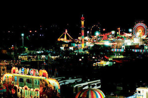 carnival, fun, lights, night, park