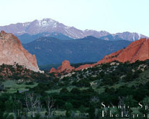 Early Morning at Pikes Peak and Gar den of the Gods - Fine Art ...