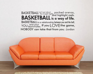 Basketball Jordan quote Boys Room Vinyl Wall Word Decal Art