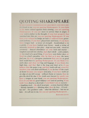 Shop Posters & Cards Posters Quoting Shakespeare Poster