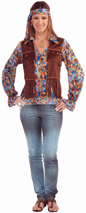 American fancy dress costumes store - Hippie Groovy Costume - Female ...