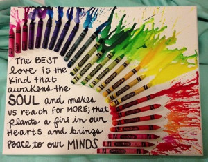 DIY crayon art with The Notebook quote!