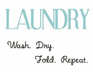 Details about Laundry Wash Fold Repeat Wall Quote Peel and Stick Decal