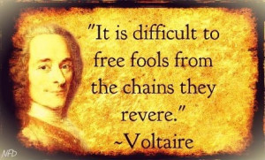 It Is Difficult To Free Fools From The Chains They Revere