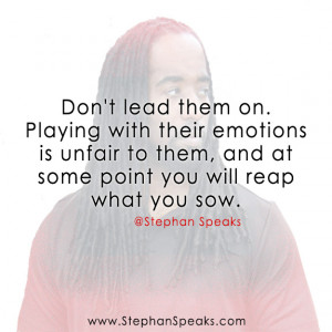 dont lead them on quote